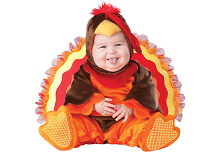 costume tacchino per neonati
