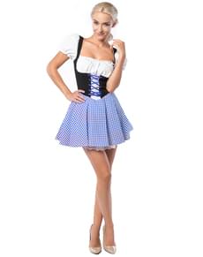 Tradisjonell blå Bayersk kjole