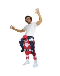 Costume Power Ranger rouge Ride on adulte