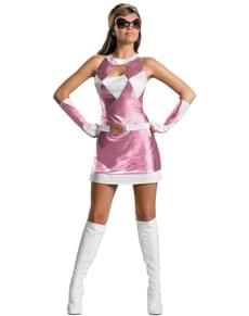 Sexy Rosa Power Ranger Kostyme til Voksne
