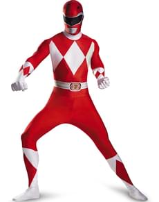 Costume de Power Rangers Mighty Morphin rouge