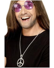 Medaglione hippie con il simbolo della pace