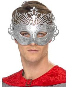 Masque colombine argenté