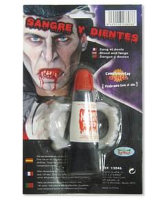 Kit sangue e denti da vampiro