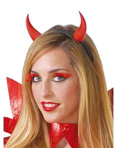 Diadema corna rosse demone con luce