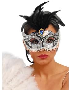 Masque vénitien argenté