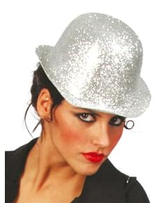 Cappello bombetta argento