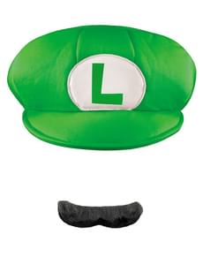 Kit cappello-baffi Luigi adulto