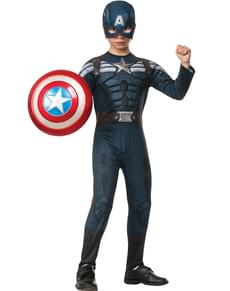Costume da Capitan America Soldato d'Inverno vestito furtivo da bambino