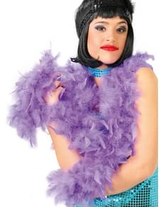 Boa à plumes lilas