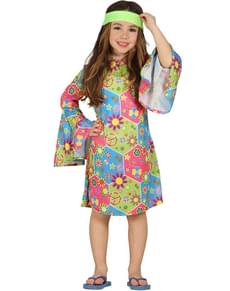 Buntes Hippie Kostüm für Mädchen