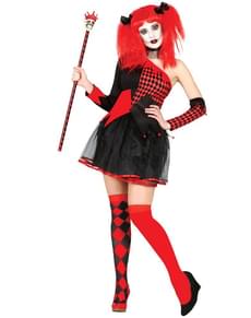 Costume da regina arlecchina oscura da donna