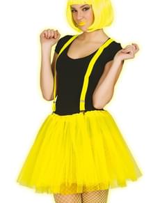 Womens Neon Yellow Tutu