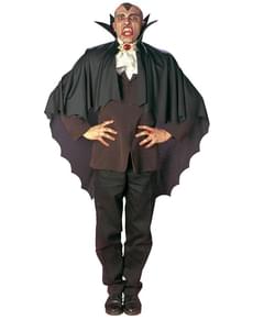 Mantello da vampiro nero con collo