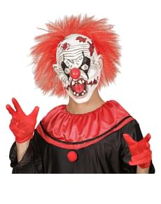 Crazy Zombie Clown Mask with Hair