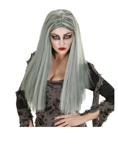 Perücke für Damen lang grau