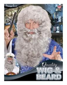 Wig and maxi grey beard
