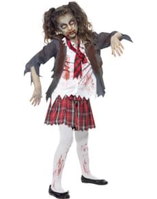 Costume da studente zombie per bambina