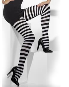 Strumpfhose schwarz und weiβ geringelt