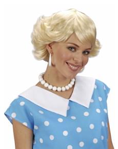 Perruque courte blonde année 50