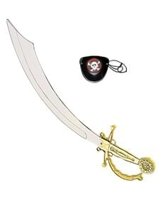 Pirat Schwert und Augenklappe