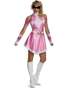 Rosa Mighty Morphin Power Ranger Kostüm Kleid für Damen