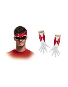 Rotes Mighty Morphin Accessoire Set für Erwachsene