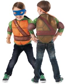 Poikien lihaksikas Ninjakilpikonnat-asusetti laatikossa