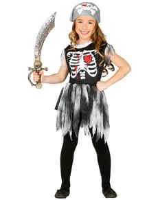 Girls Pirate Skeleton Costume