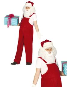 Disfraz de Papá Noel hogareño para hombre.
