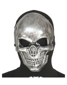 Silberne Skelett Maske