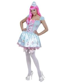 Blåt cupcakekostume til kvinder