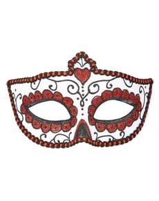 Women's Glittery Catrina Masquerade Mask