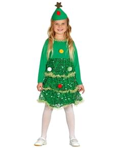 Girl's Sparkly Christmas Tree Costume