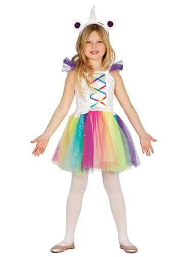 Girl's Multi-coloured Unicorn Costume