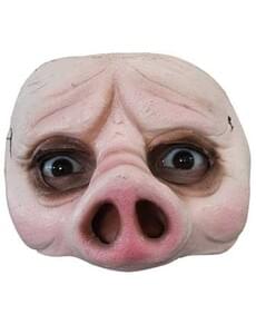Masque Half Mask Pig Halloween