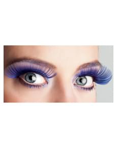 Ciglia blu lunghe per donna
