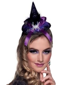 Woman's Purple Mini Witch Hat