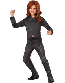 Girl's Deluxe Black Widow Captain America Civil War Costume