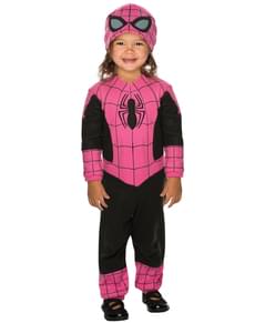 Spidergirl Kostüm rosa für Babys