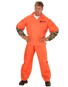 Man's Plus Size Dangerous Convict Costume