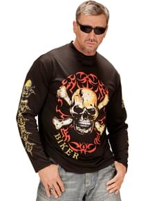 Man's Plus Size Biker T-shirt