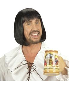 Perruque médiéval brune homme