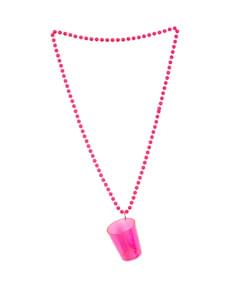 Collier vert shoot rose fluo