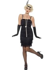 Costume da dama in nero anni '20 per donna