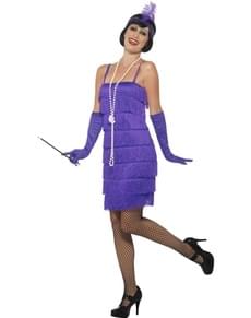 Costume da dama in viola anni '20 per donna