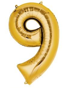 Luftballon Nummer 9 gold