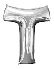 Silver Letter T Balloon