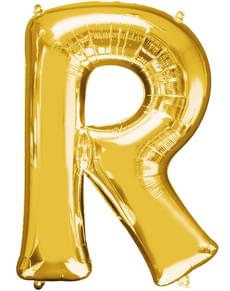 Gold Letter R Balloon