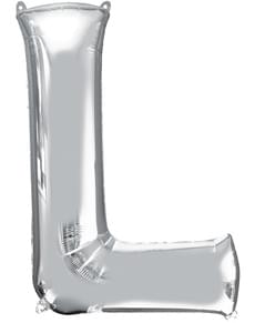 Silver Letter L Balloon
